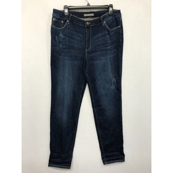 Garnet Hill Women Slim Jeans Size 31 Blue Denim Organic Cotton B302 -17 - Picture 1 of 16
